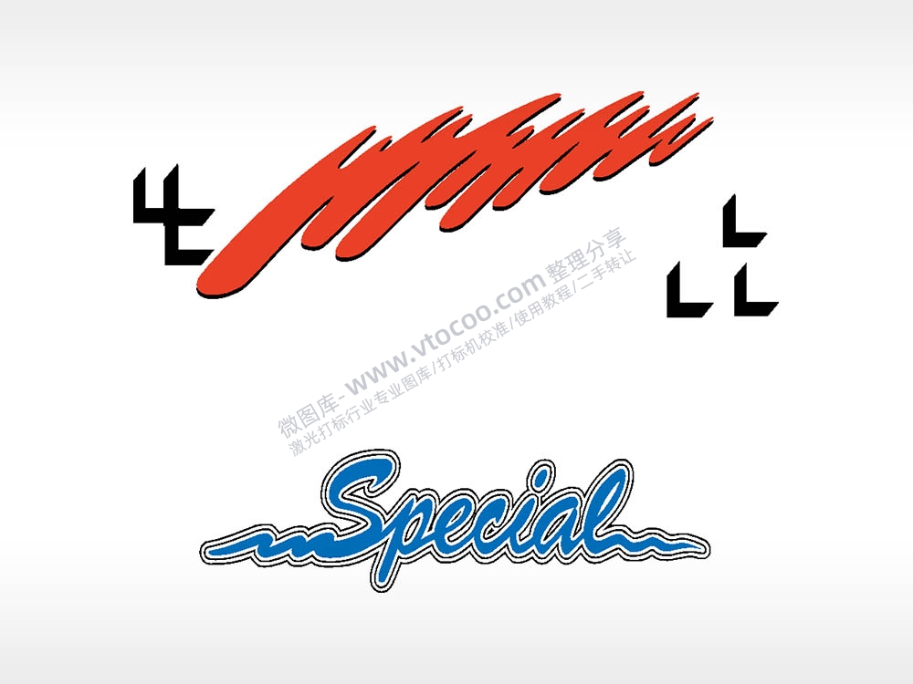 special英文汽车贴花精品车贴精选AI8.0格式激光打标文件通用矢量图
