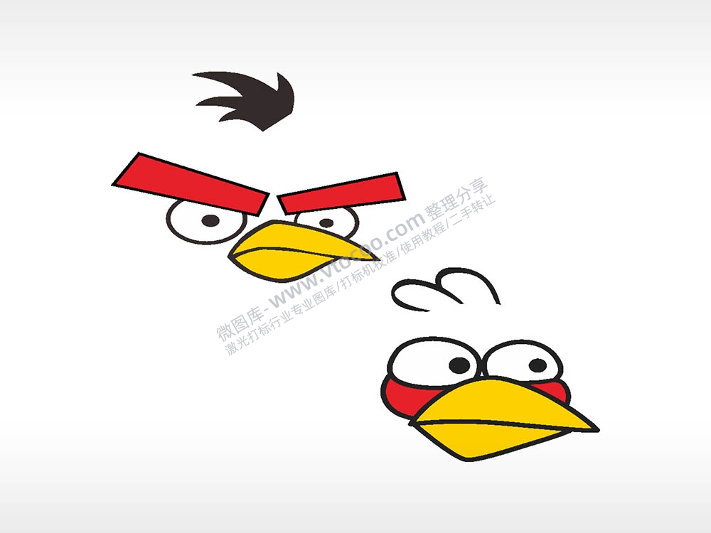 愤怒小鸟1汽车贴花卡通名图精品车贴精选