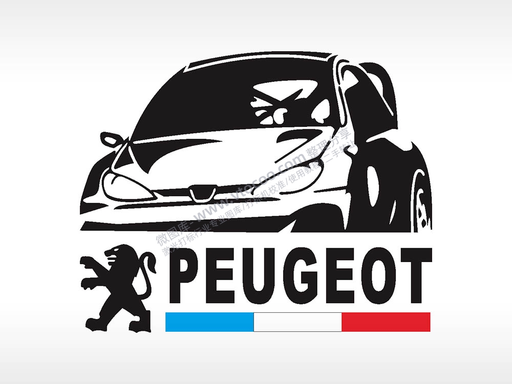 标志logoPFUGFOT赛车汽车贴花卡通名图精品车贴精选