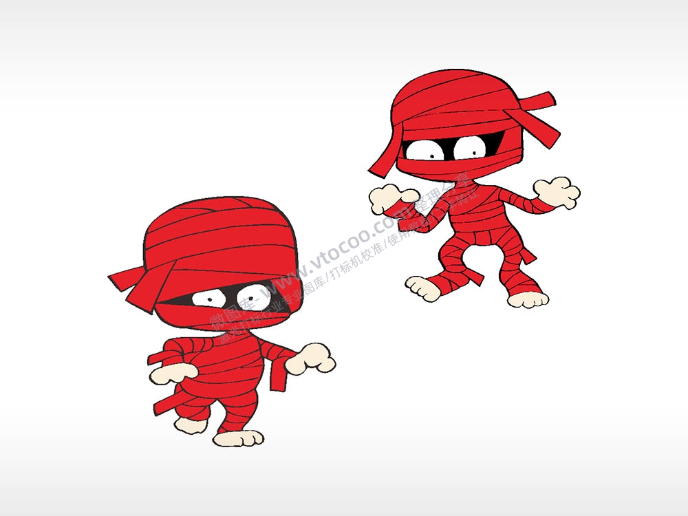 木乃伊红色汽车贴花卡通名图精品车贴精选