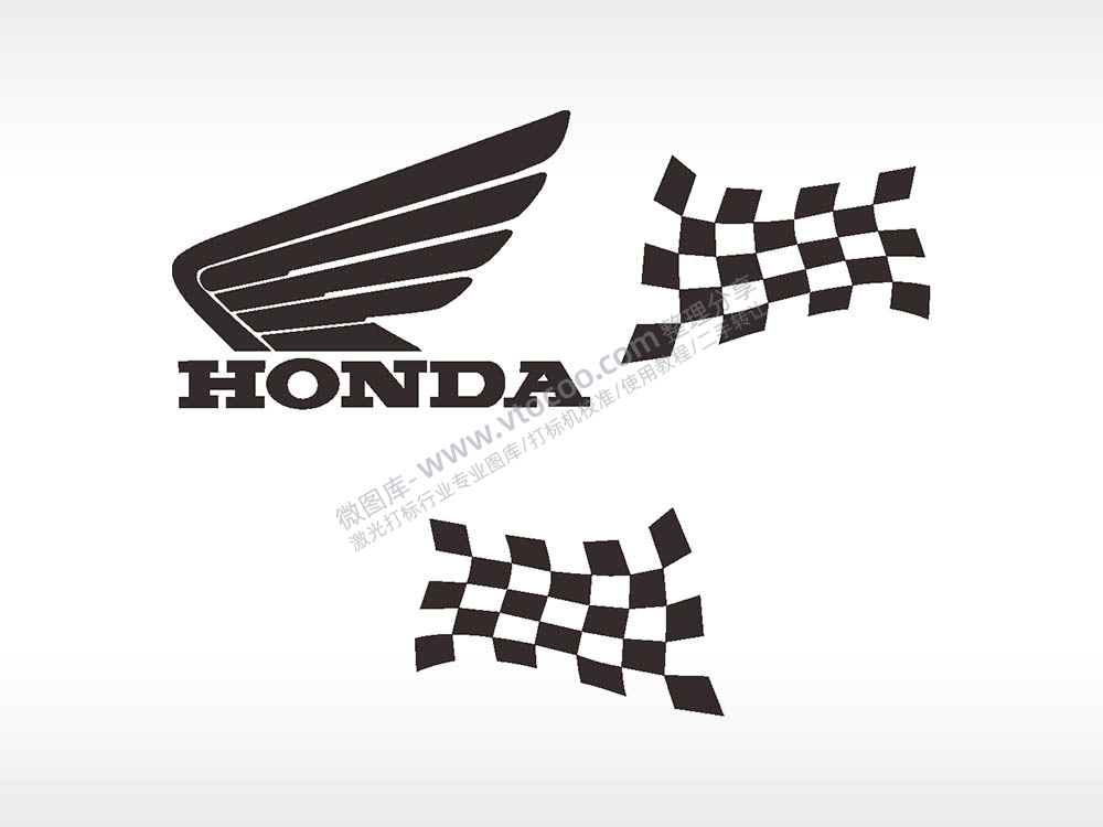 比赛旗帜HONDA汽车贴花卡通名图精品车贴精选