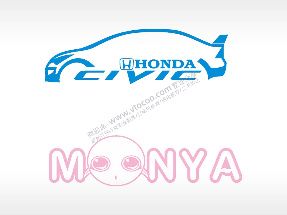 本田HONDA赛车M鱼儿NYA汽车贴花卡通名图精品车贴精选