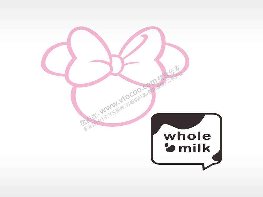 whole milk蝴蝶结汽车贴花卡通名图精品车贴精选