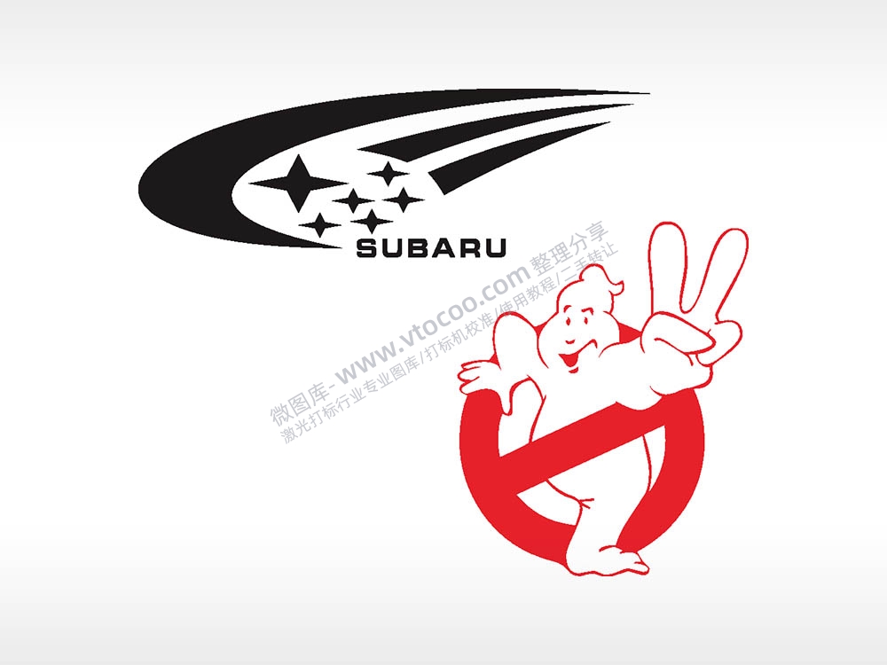 SUBARU米其林汽车贴花卡通名图精品车贴精选