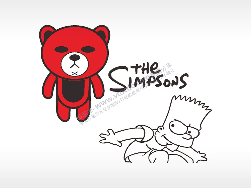 小熊巴特辛普森汽车贴花卡通名图精品车贴精选