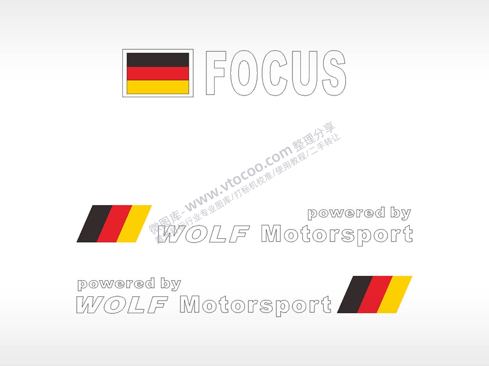 FOCUS WOLF Motorsport汽车贴花卡通名图精品车贴精选