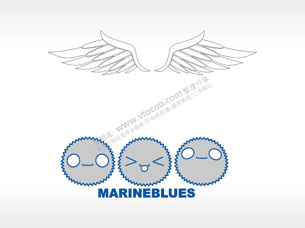 翅膀MARINEBLUES汽车贴花卡通名图精品车贴精选