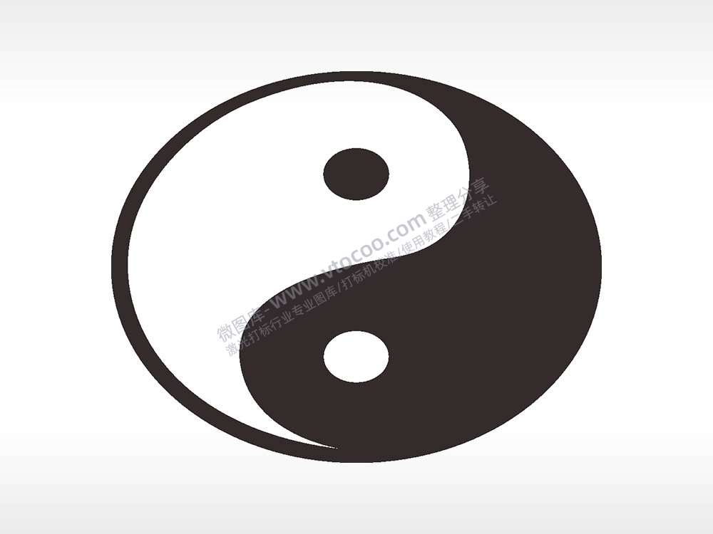 阴阳汽车贴花卡通名图精品车贴精选AI8.0格式激光打标文件通用矢量图