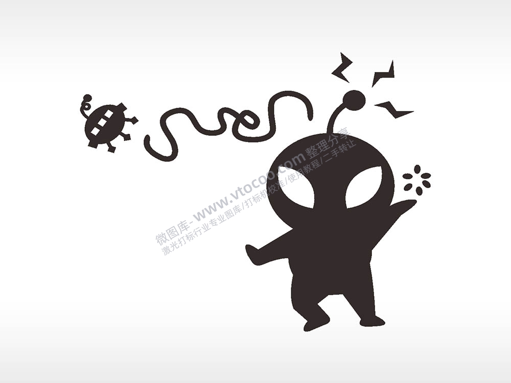 电击侠卡通名图精品车贴精选AI8.0格式激光打标文件通用矢量图