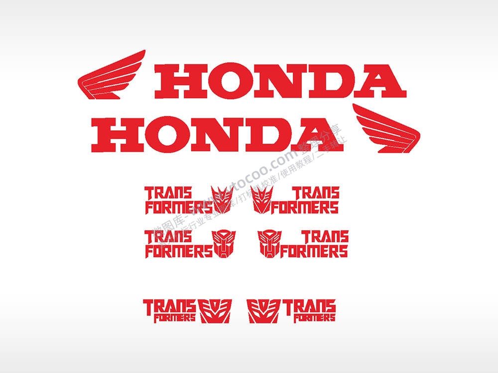 HONDA 变形金刚汽车贴花卡通名图精品车贴精选