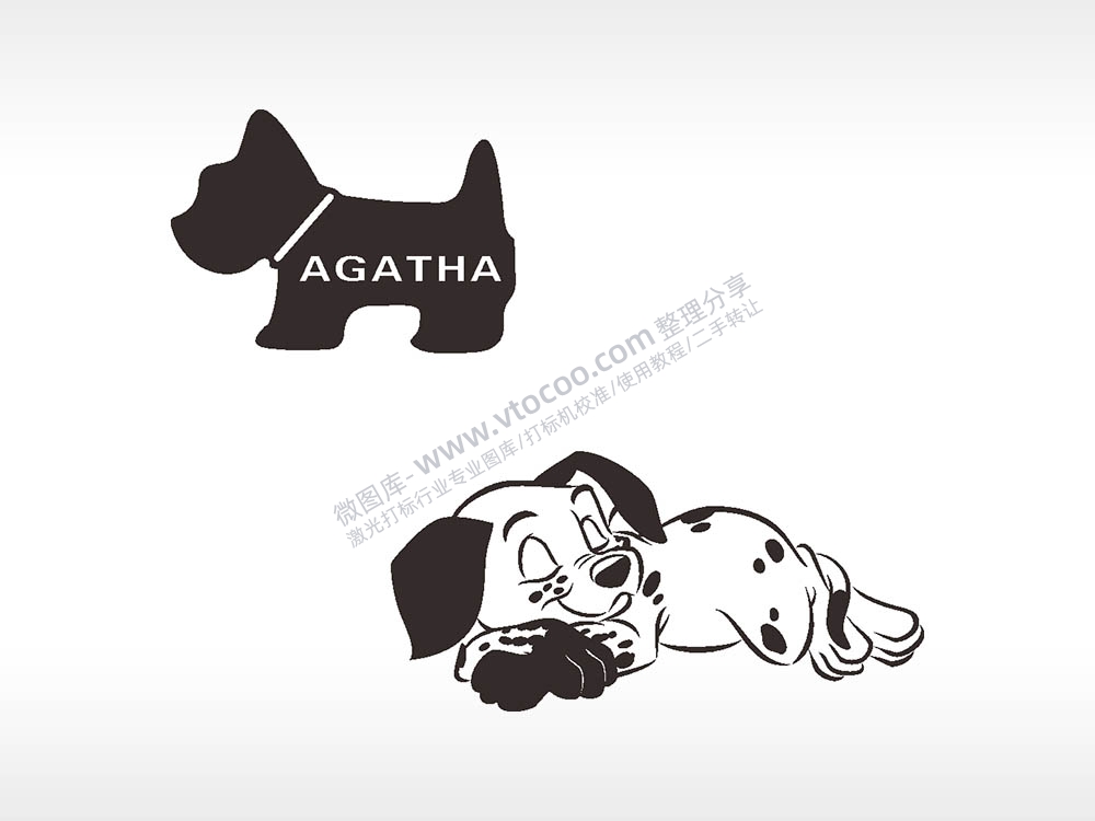 AGATHA 斑点狗汽车贴花卡通名图精品车贴精选