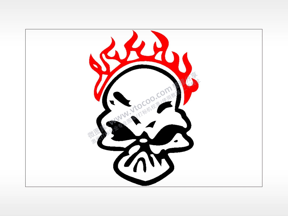 骷髅火汽车贴花卡通名图精品车贴精选