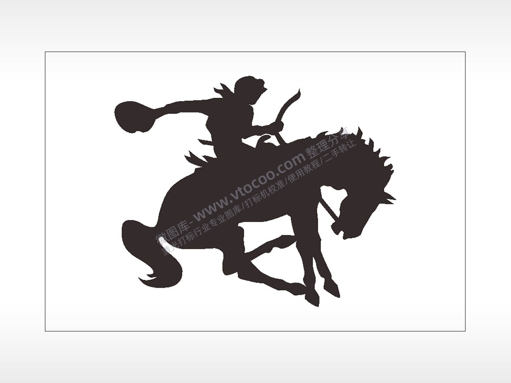 牛仔骑马剪影汽车贴花卡通名图精品车贴精选
