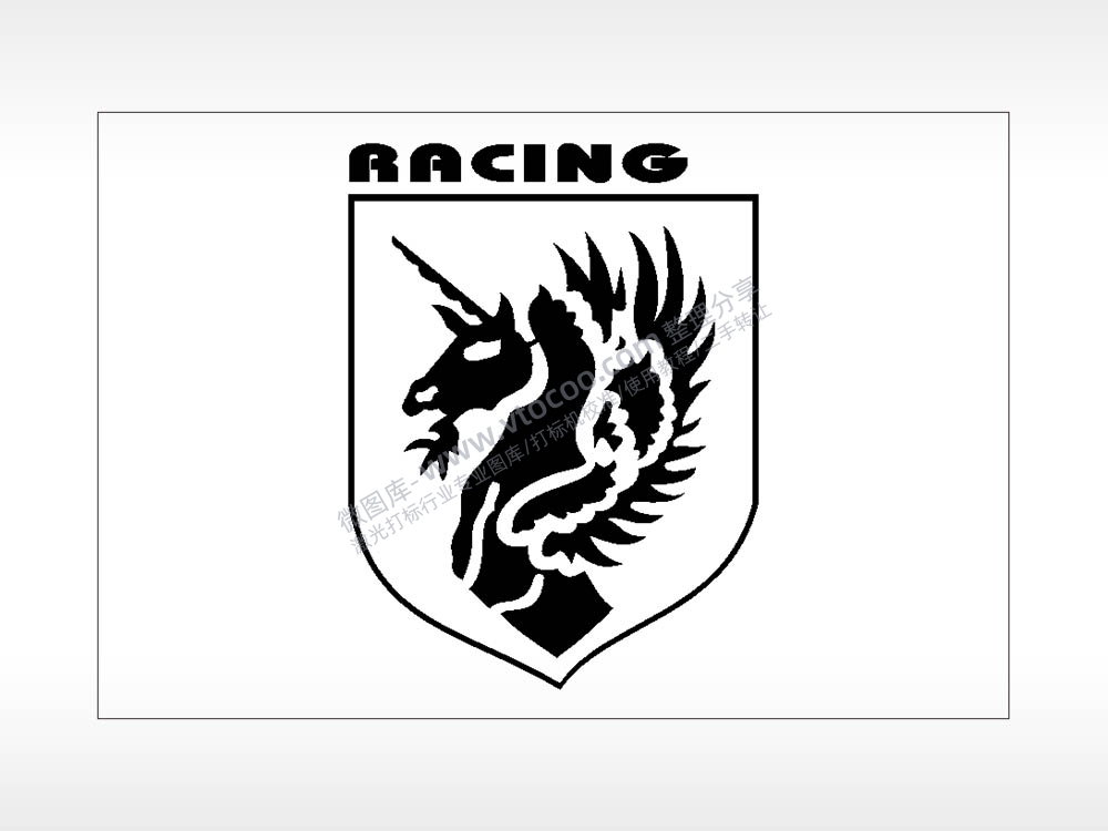 RACING狮子盾牌汽车贴花精品车贴精选