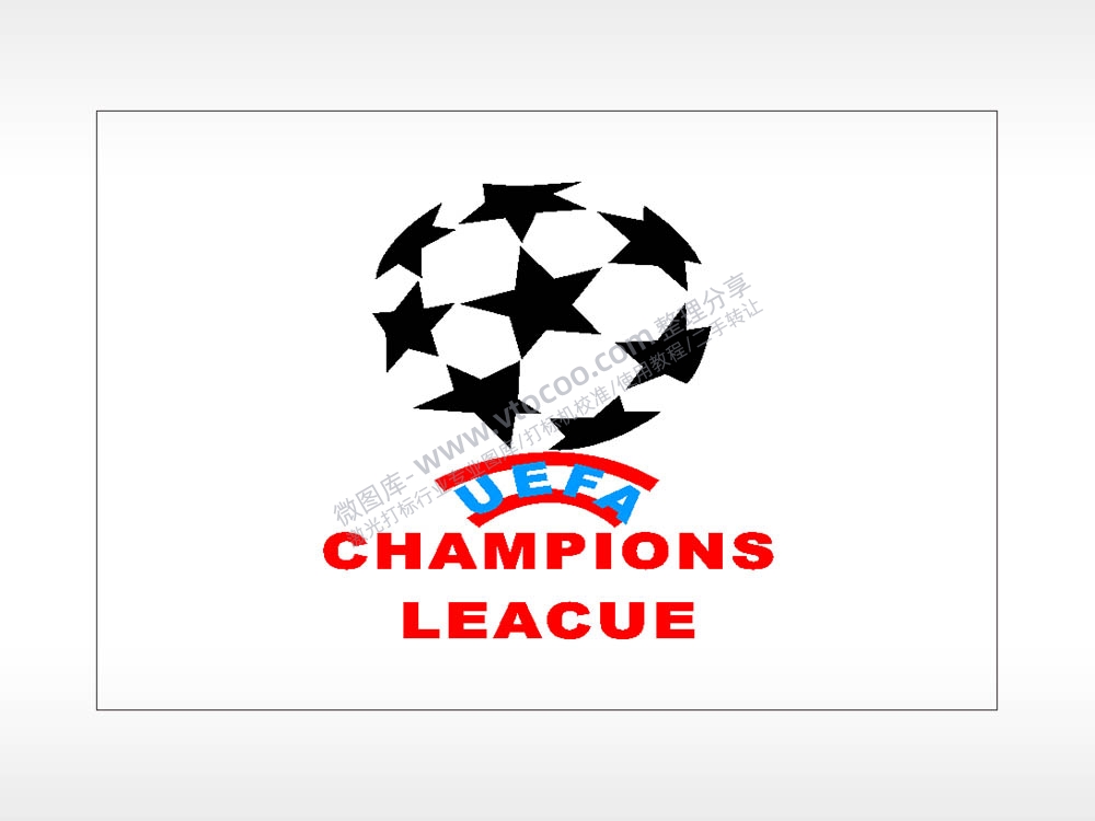 欧联杯汽车贴花精品车贴精选AI8.0格式激光打标文件通用矢量图