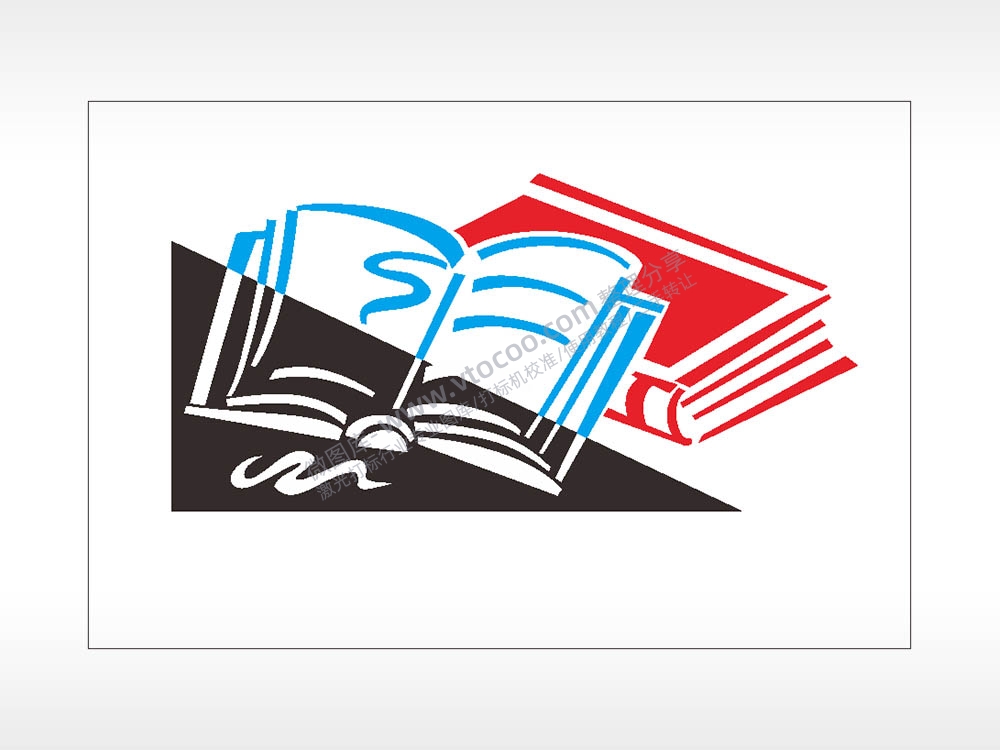 书LOGO卡通名图精品车贴精选AI8.0格式激光打标文件通用矢量图