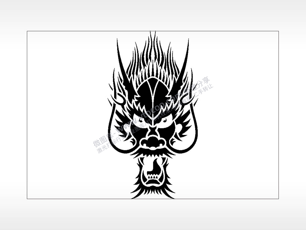 龙头卡通名图精品车贴精选AI8.0格式激光打标文件通用矢量