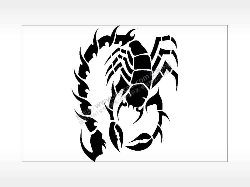 蝎子军卡通名图精品车贴精选AI8.0格式激光打标文件通用矢量图