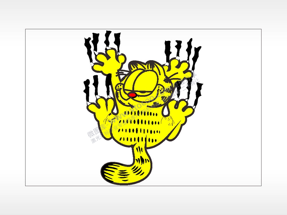 加菲猫挂住抓痕汽车贴花卡通名图精品车贴精选