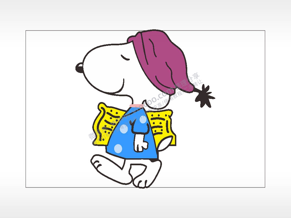 睡觉史努比卡通汽车贴花卡通名图精品车贴精选