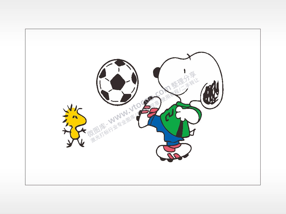 踢足球史努比卡通汽车贴花卡通名图精品车贴精选