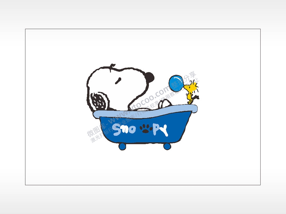 洗澡史努比snoopy卡通汽车贴花卡通名图精品车贴精选