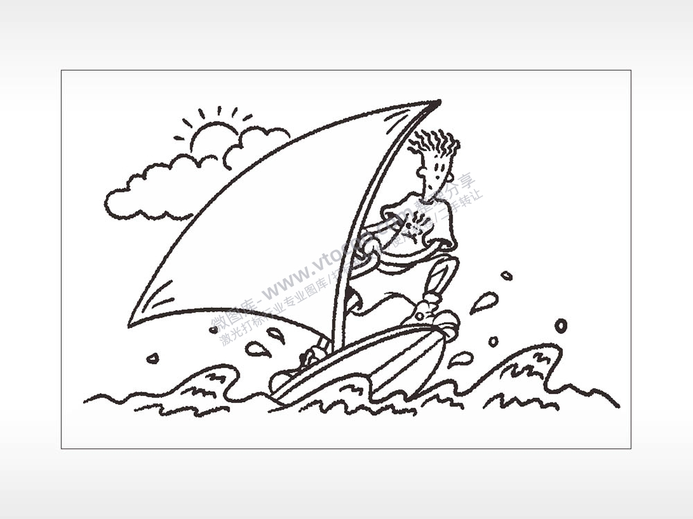 小帆船七喜小子卡通汽车贴花卡通名图精品车贴精选