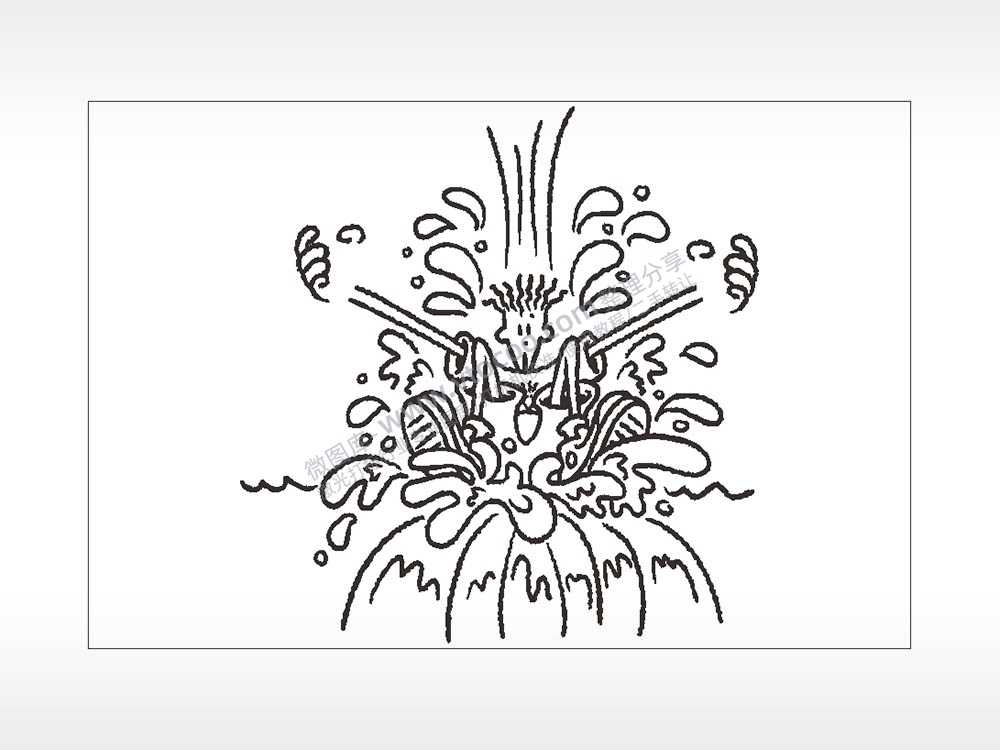 戏水玩水七喜小子卡通汽车贴花卡通名图精品车贴精选