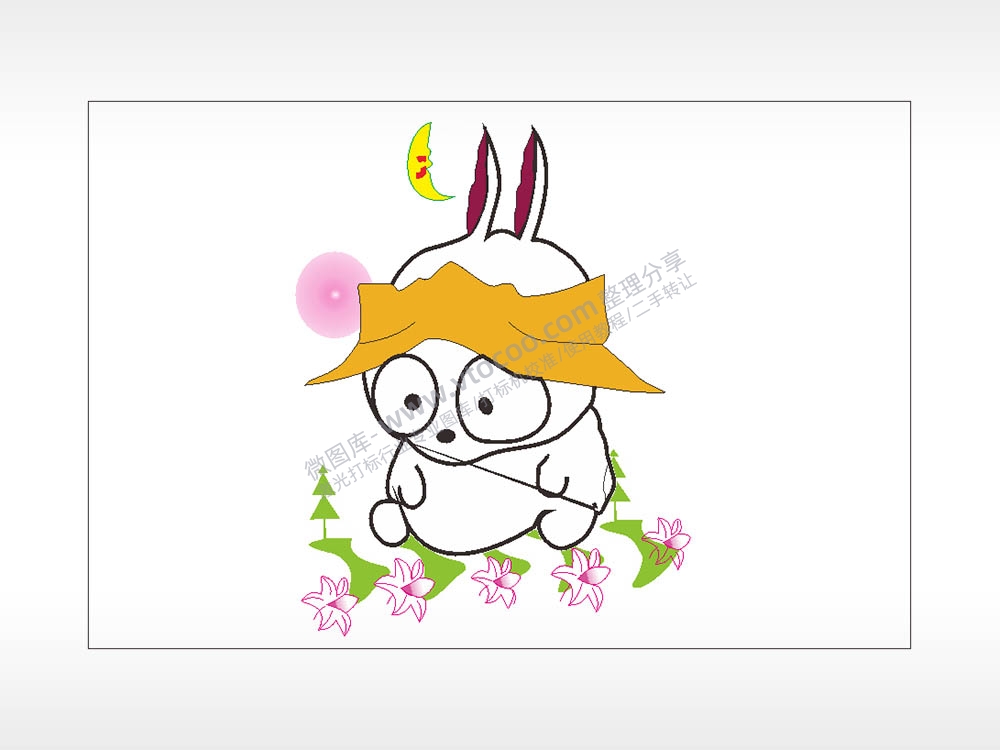 游玩流氓兔经典卡通汽车贴花卡通名图精品车贴精选