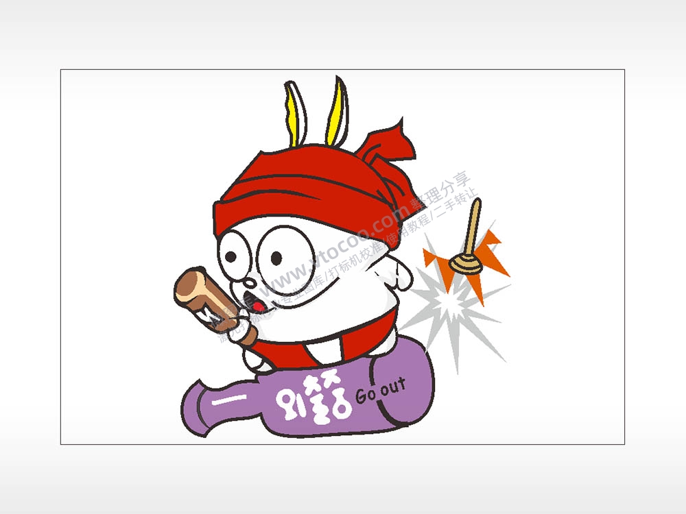 Goout流氓兔经典卡通汽车贴花卡通名图精品车贴精选