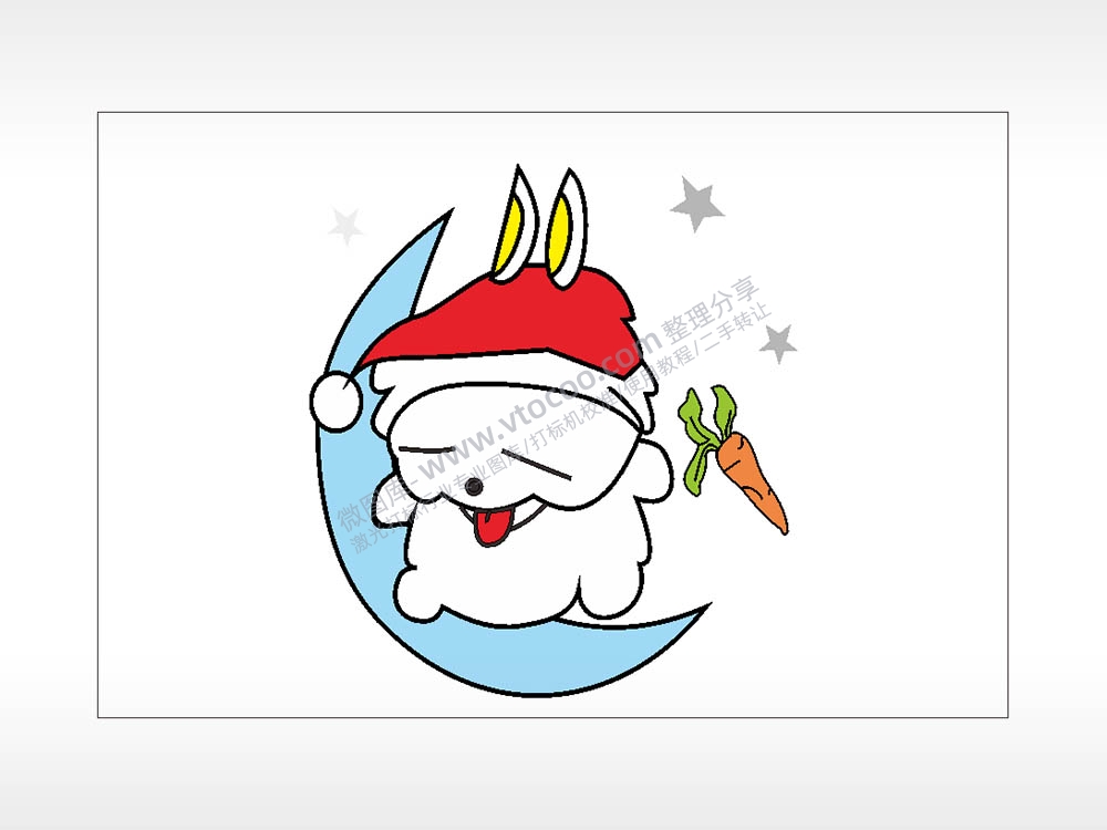 睡兔流氓兔经典卡通汽车贴花卡通名图精品车贴精选