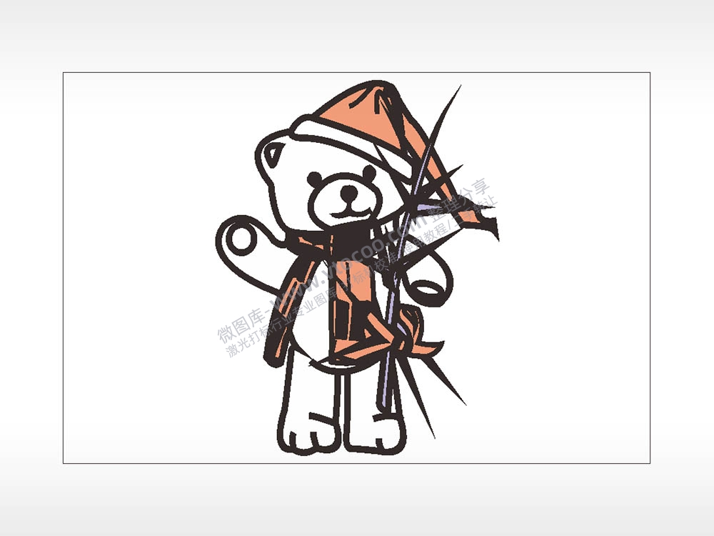 可爱熊卡通汽车贴花卡通名图精品车贴精选