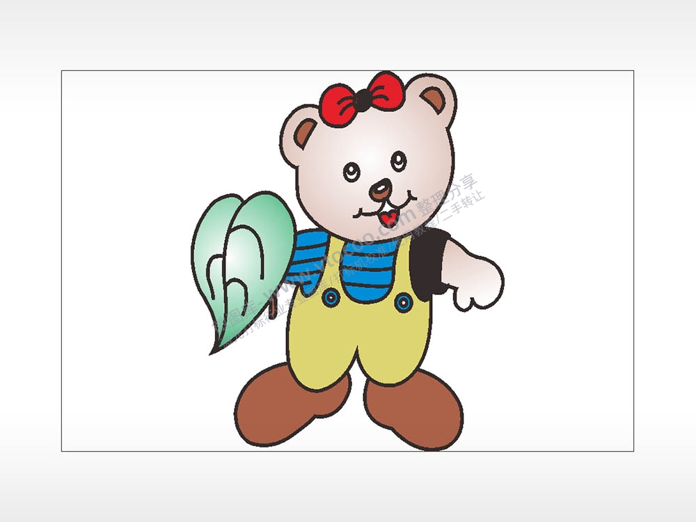 荷花卡通熊卡通汽车贴花卡通名图精品车贴精选