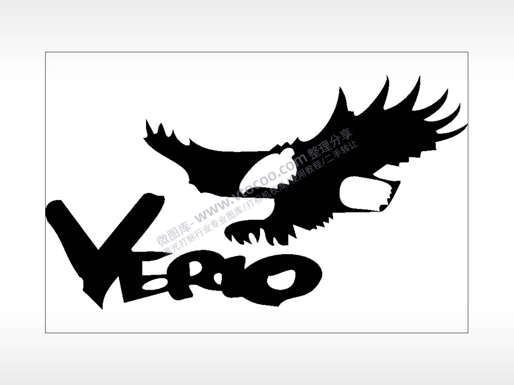 老鹰VERIO汽车贴花精品车贴精选AI8.0格式激光打标文件通用矢量图