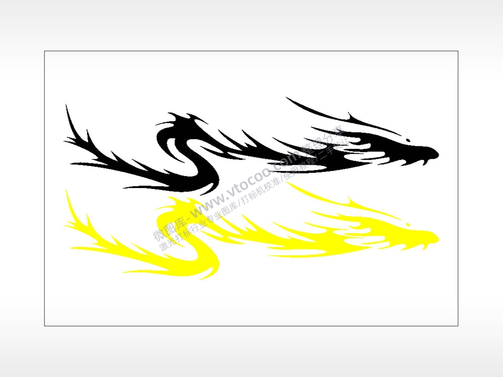 龙卡通名图精品车贴精选AI8.0格式激光打标文件通用矢量图