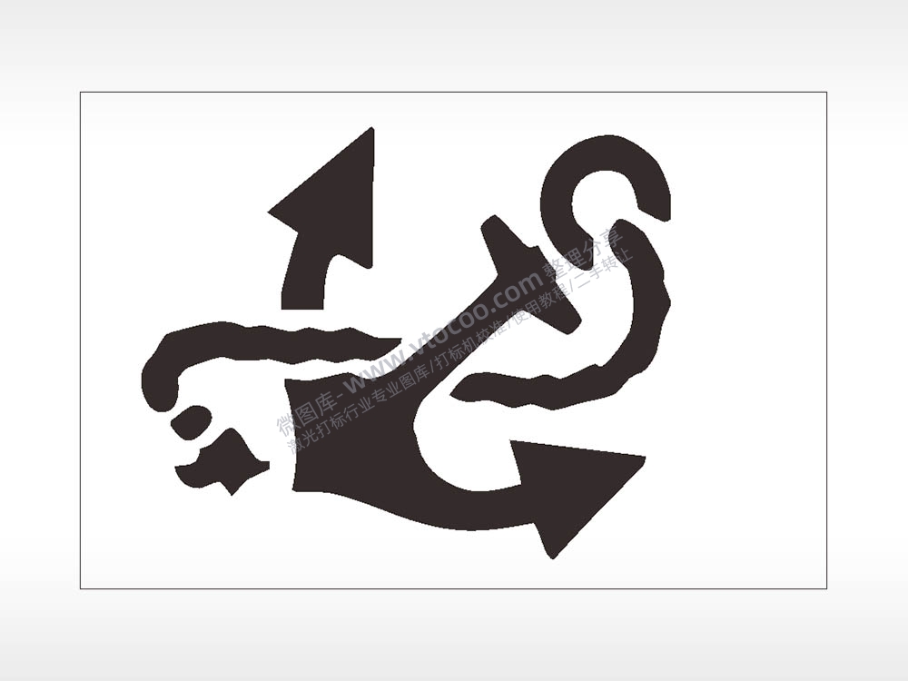 船锚剪影汽车精品车贴精选AI8.0格式激光打标文件通用矢量图