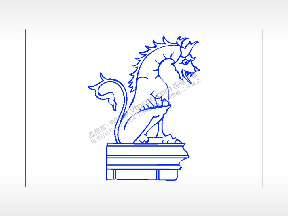 龙卡通名图精品车贴精选AI8.0格式激光打标文件通用矢量图