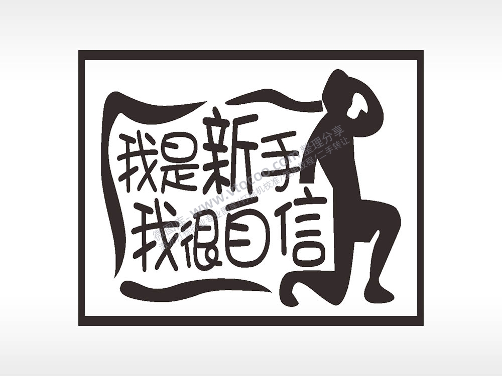 我是新手我很自信名图精品车贴精选