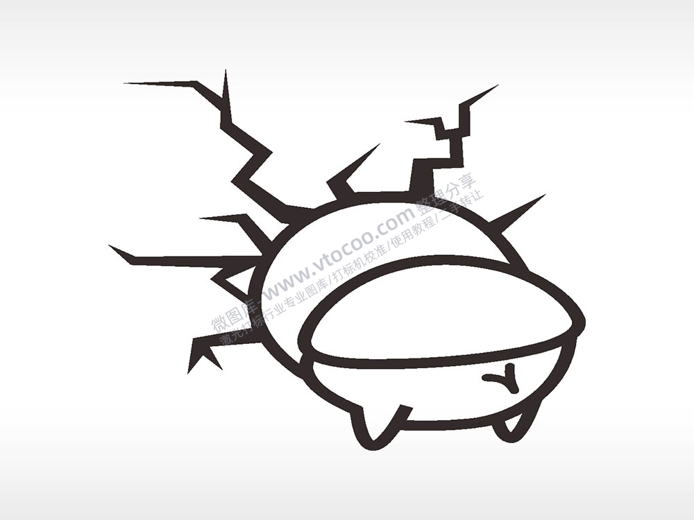 卡通图名图精品车贴精选AI8.0格式激光打标文件通用矢量图