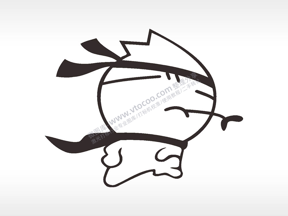 卡通图名图精品车贴精选AI8.0格式激光打标文件通用矢量图