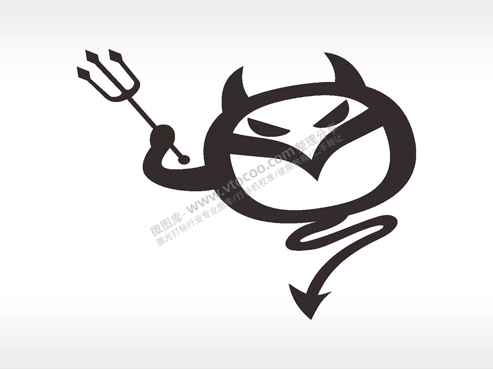 恶魔魔鬼名图精品车贴精选AI8.0格式激光打标文件通用矢量图