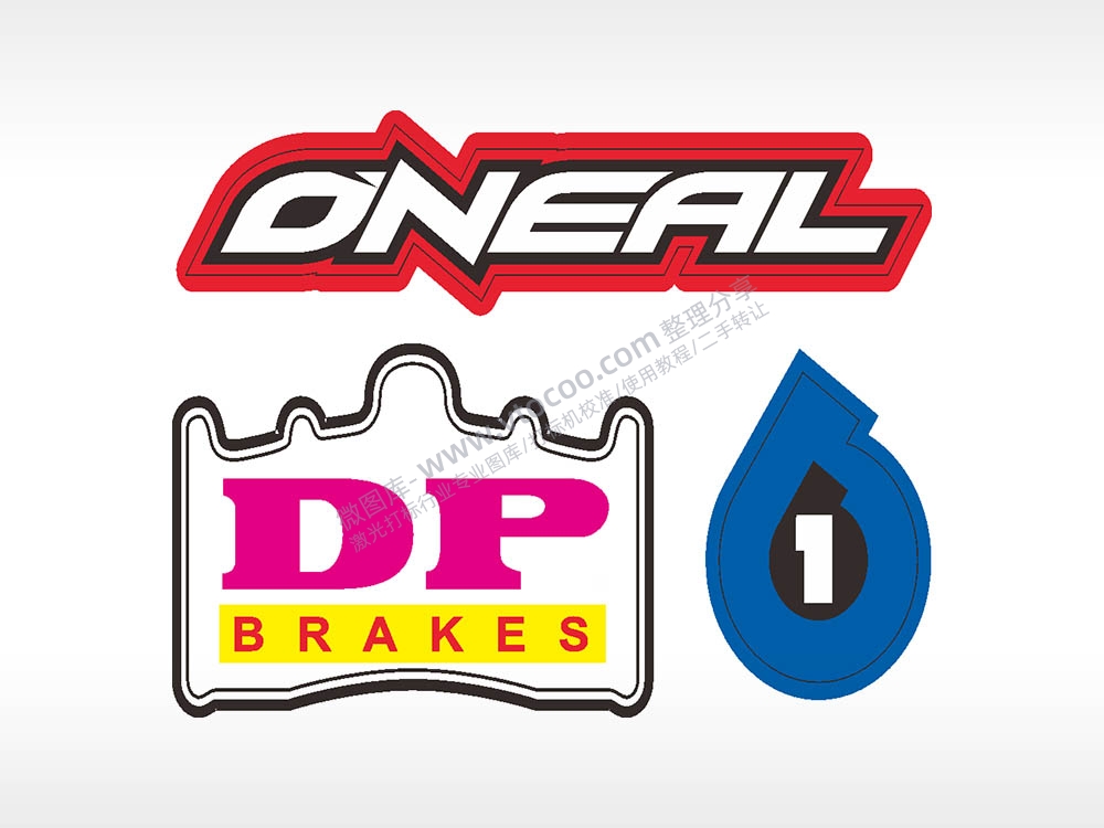 商标图形标志合集名图精品车贴精选AI8.0格式激光打标文件通用矢量图