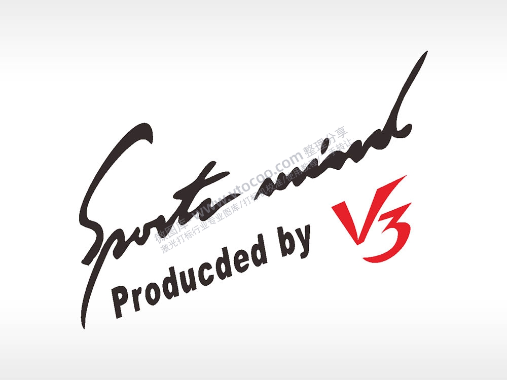 卡通贴纸名图精品车贴精选AI8.0格式激光打标文件通用矢量图