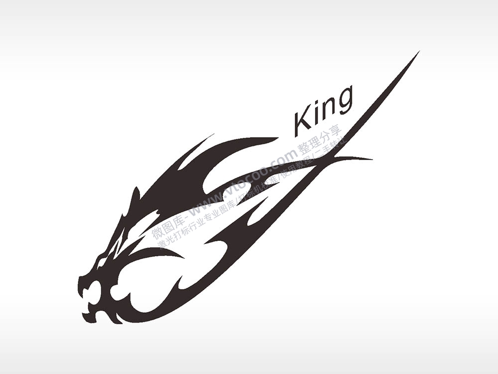 卡通贴纸名图精品车贴精选AI8.0格式激光打标文件通用矢量图