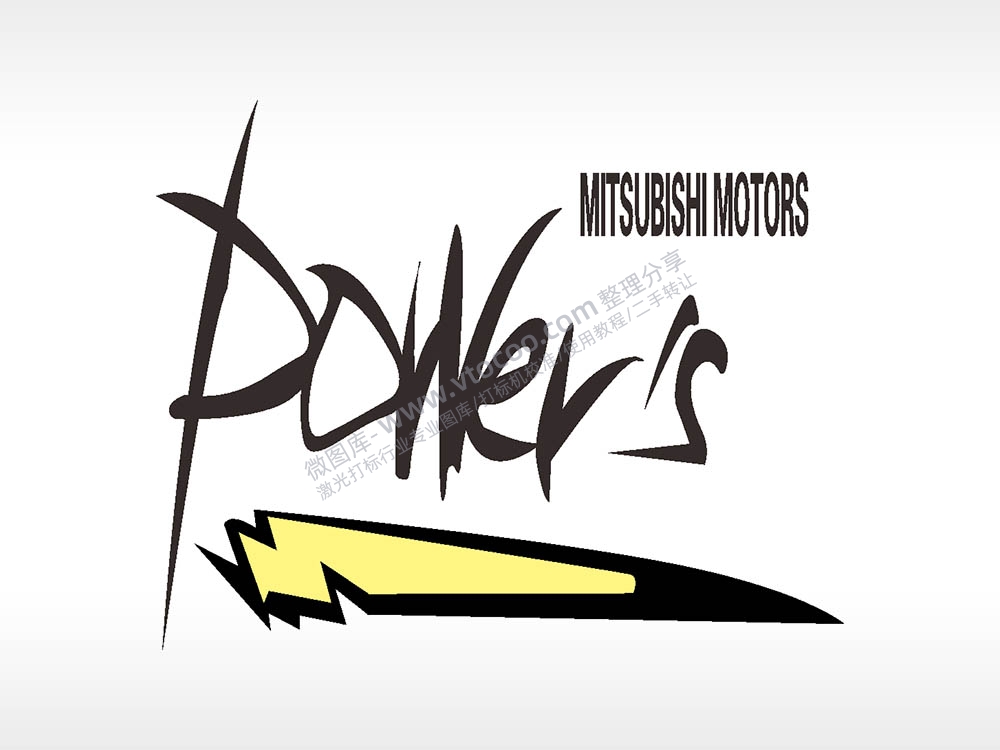 卡通贴纸名图精品车贴精选AI8.0格式激光打标文件通用矢量图