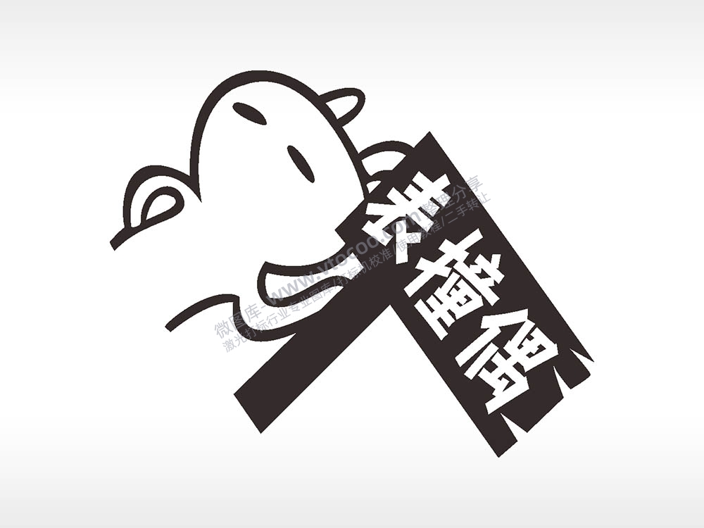 卡通贴纸名图精品车贴精选AI8.0格式激光打标文件通用矢量图