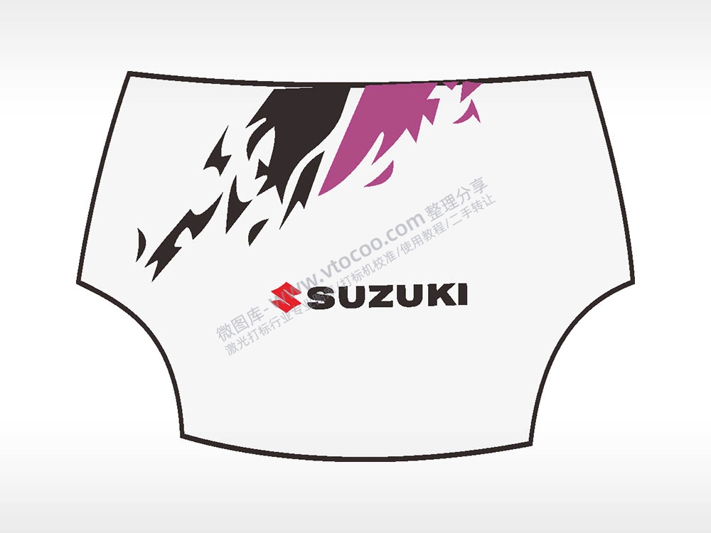 方向盘贴花名图精品车贴精选AI8.0格式激光打标文件通用矢量图