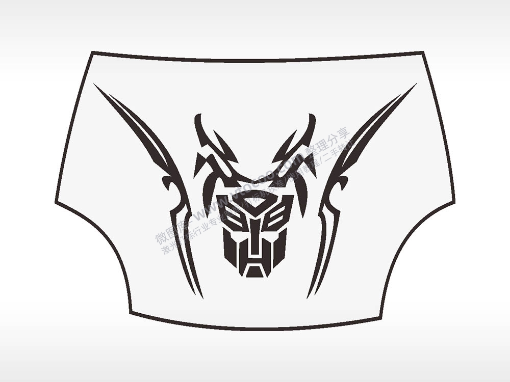 方向盘贴花卡通名图精品车贴精选AI8.0格式激光打标文件通用矢量图