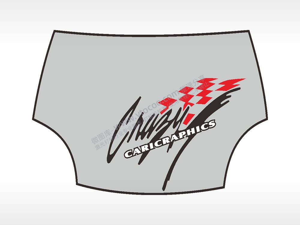 方向盘贴花卡通名图精品车贴精选AI8.0格式激光打标文件通用矢量图