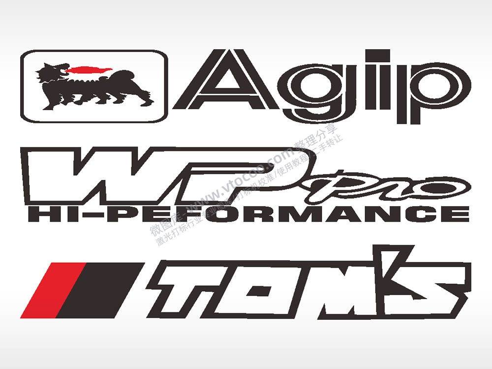 汽车贴花卡通名图精品车贴精选AI8.0格式激光打标文件通用矢量图